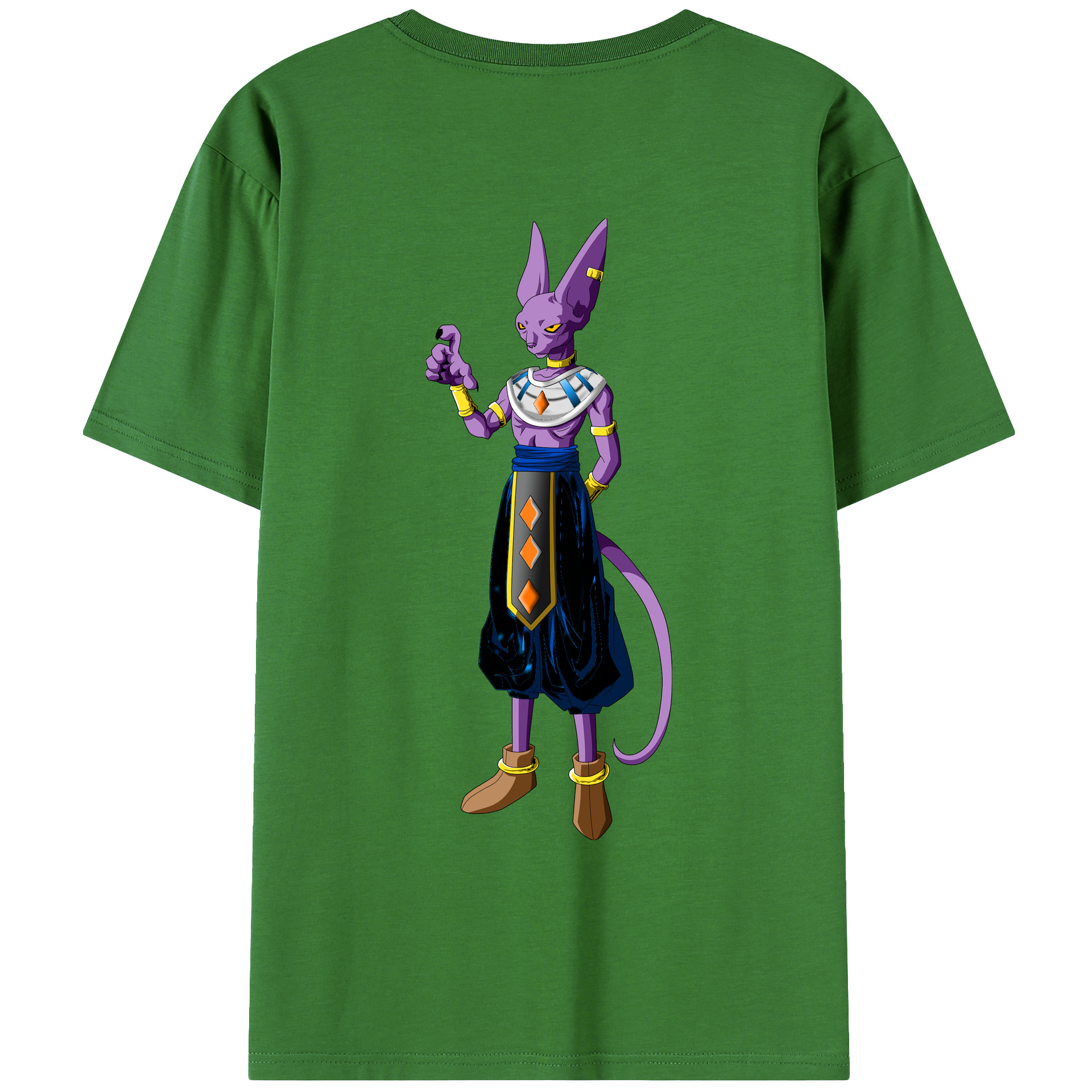 （画像用） ドラゴンボール ビルス 破壊神ビルス DRAGON BALL Beerus Birusu レディース半袖Tシャツ(バックプリント)